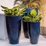 Vaso Decorativo Grande Cone em Polietileno Azul