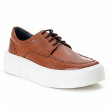 Tenis de Couro Masculino Sola Alta Discreta