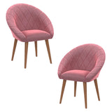 Kit 2 Poltronas Decorativas para Recepção e Escritório com Pés Palito Estilo Moderno