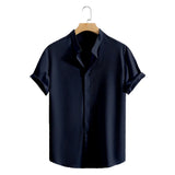 Camisa Masculina Casual Verão Leve Respirável