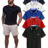 Kit 5 Camisas Polo Slim Algodão