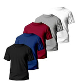 Kit 5 Camisetas Masculinas Algodão Premium Sortidas – Tamanhos P a GG