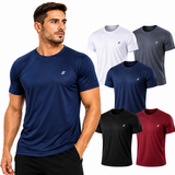 Kit 5 Camisetas Masculinas Dry Fit para Academia Corrida e Treino