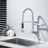 Torneira de Parede Gourmet Inox 360° Jato Duplo Monocomando