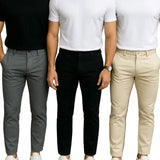 Kit Calças Masculinas Sarja com 3