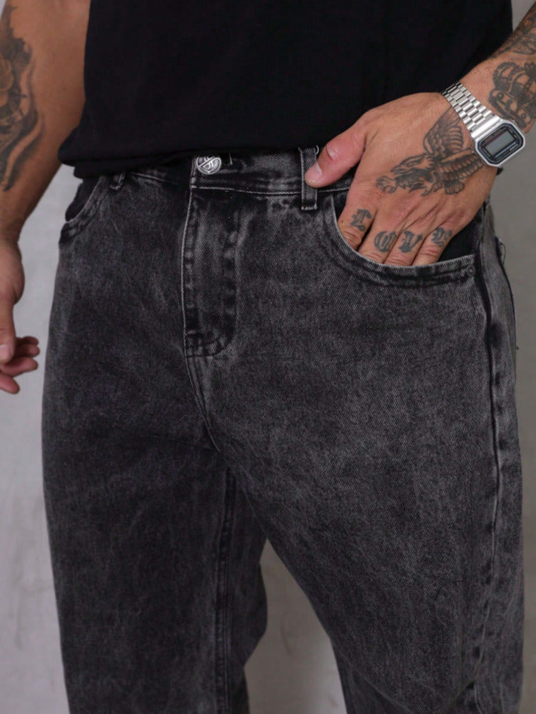 Calça Jeans Larga Masculino Oversize Sem Elastano