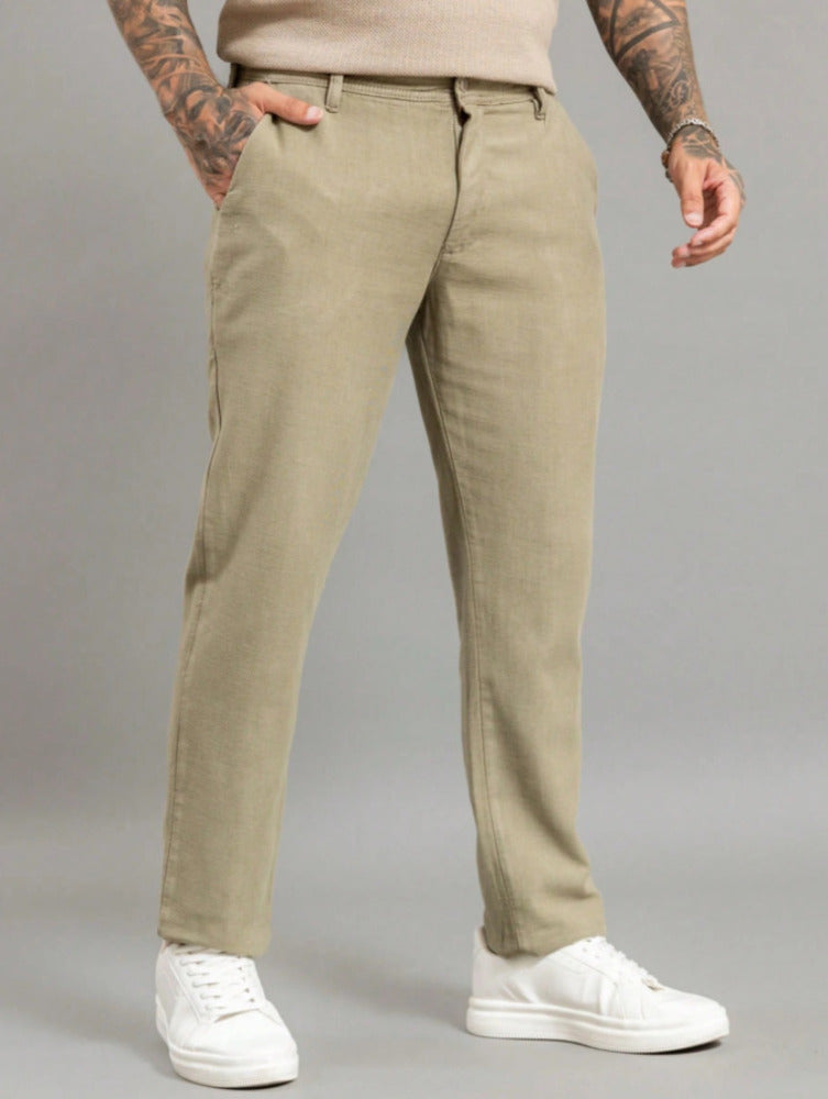 Calça Esporte Fino Masculina Casual Com Linho