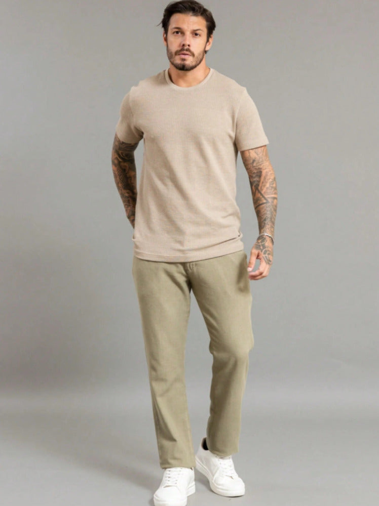 Calça Esporte Fino Masculina Casual Com Linho