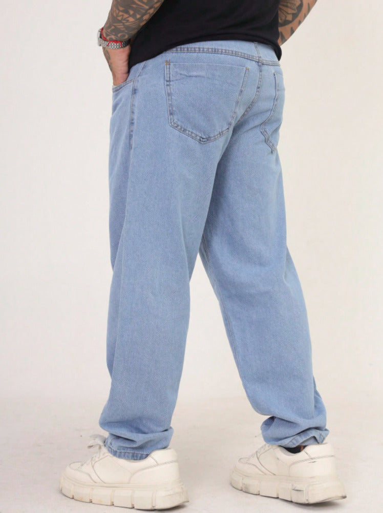 Calça Jeans Larga Masculino Oversize Sem Elastano