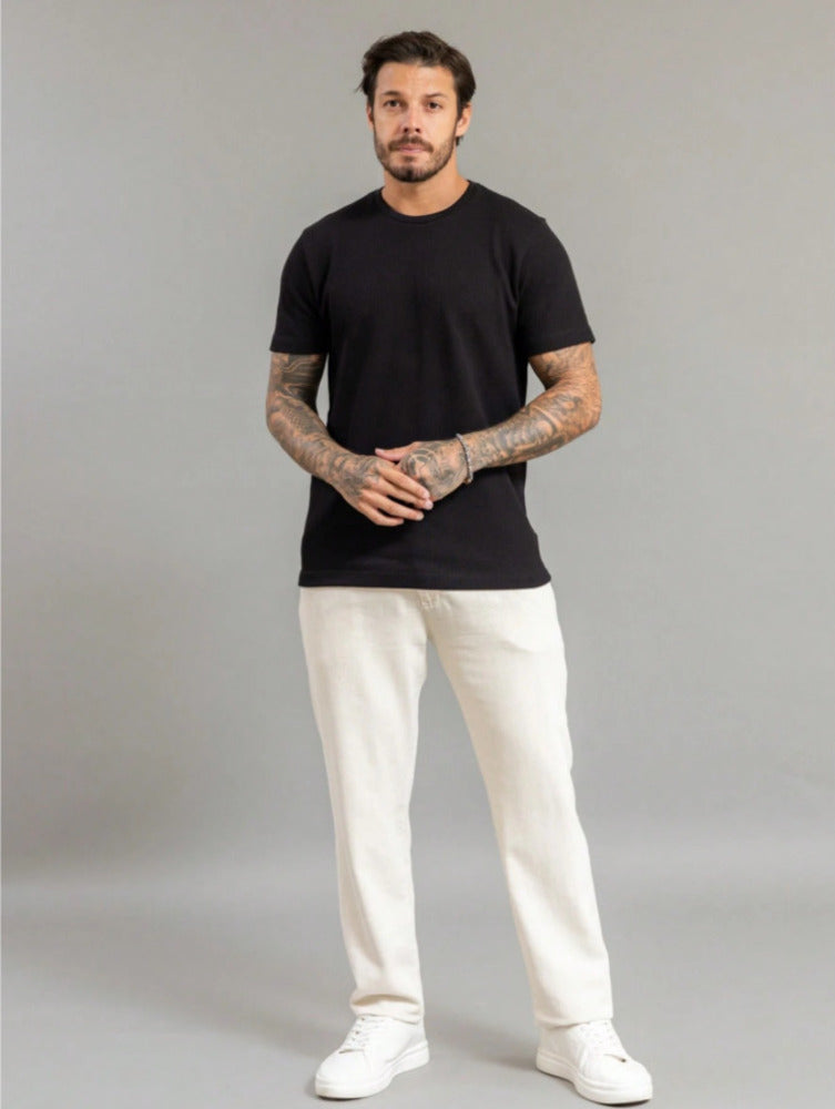 Calça Esporte Fino Masculina Casual Com Linho