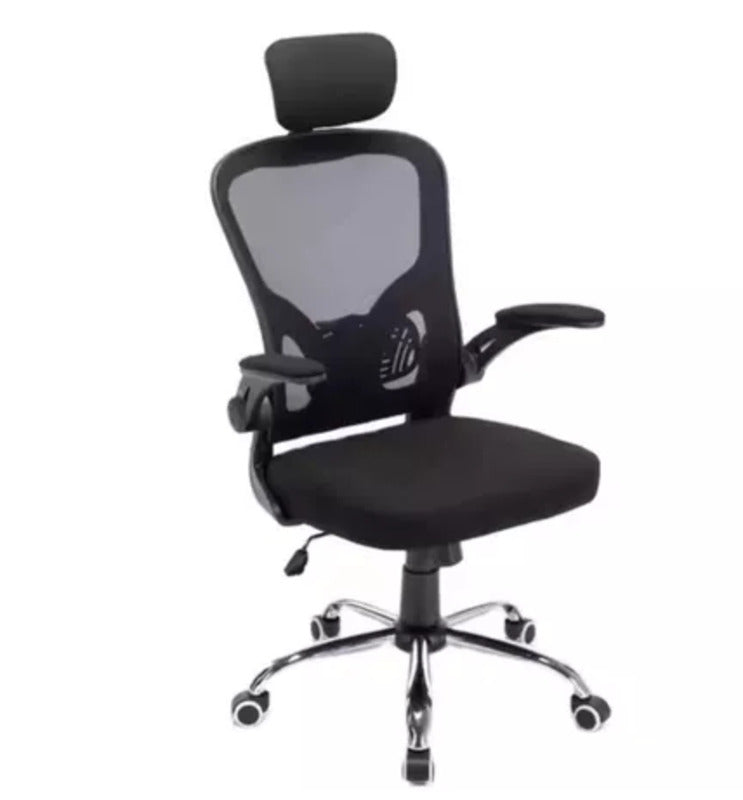Cadeira de Escritório Ergonômica, oferece suporte lombar ajustável e regulagem de altura para garantir conforto personalizado durante longas horas de uso. Seu assento giratório e estofado em Mesh proporcionam ventilação e mobilidade, ideal para gamers e profissionais que buscam desempenho aliado à saúde postural. O design preto moderno combina funcionalidade e estilo, tornando-a uma escolha eficiente para ambientes de trabalho e jogos.