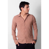 Camisa Social Manga Longa Masculina Ternura Texturizada