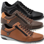 Kit 3 Pares de Sapatênis Masculino Elástico Confortável Vegano Sintético, Sapatênis Masculino de Elástico e Zíper, Calçado Casual Masculino Confortável para Jeans, Bermudas ou Trabalho