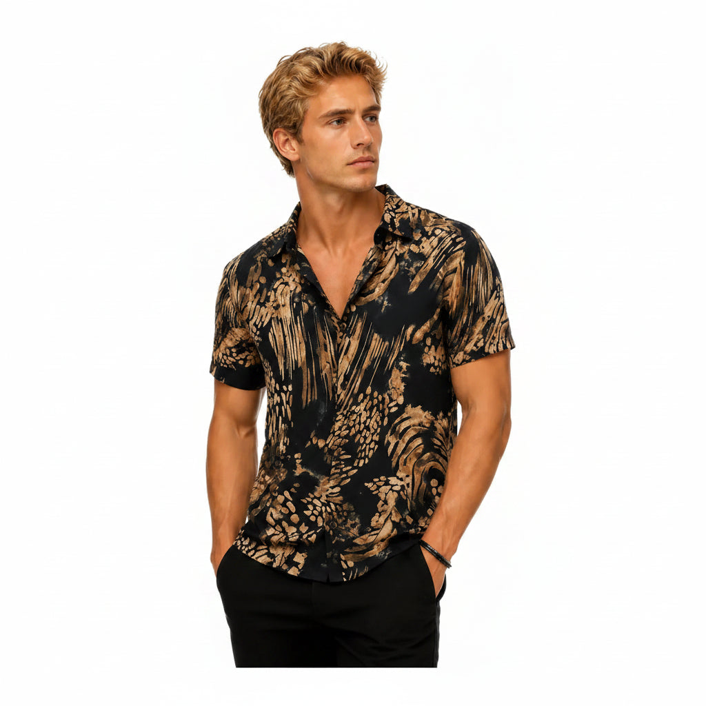 Kit 3 Camisas Masculinas Manga Curta Estampadas Casual Premium By For Man