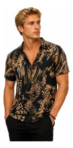 Kit 3 Camisas Masculinas Manga Curta Estampadas Casual Premium By For Man
