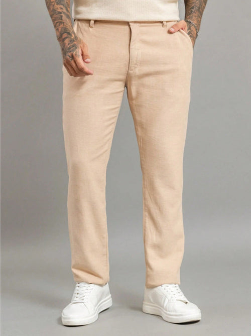 Calça Esporte Fino Masculina Casual Com Linho