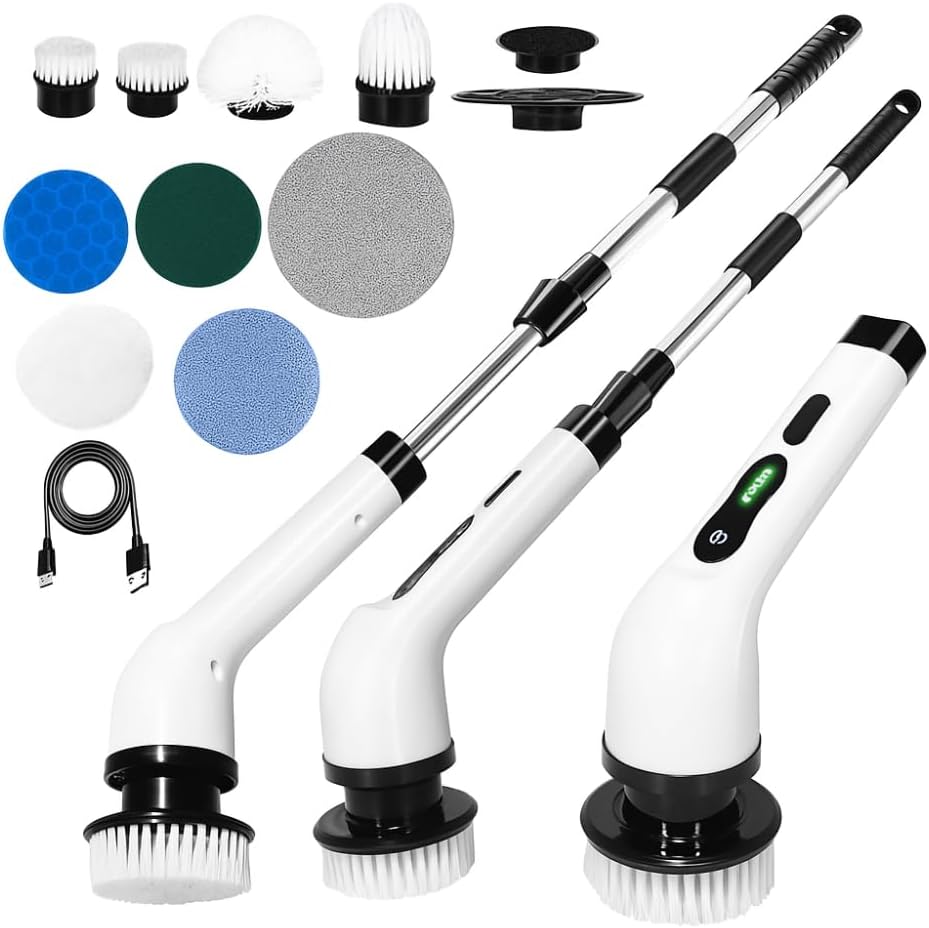 Esfregão Elétrico 9 em 1 Premium Recarregável Mop Giratório 360