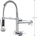 Torneira de Parede Gourmet Inox 360° Jato Duplo Monocomando