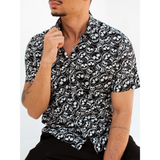 Camisa Masculina Viscose Manga Curta Caveira