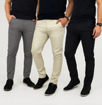 Kit Calças Masculinas Sarja com 3