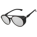 Óculos de sol Steampunk Alok Premium Floripa, estilo retrô soldador unissex, proteção UV400, armação de acetato, lentes de policarbonato, aro completo, ideal para moda praia e uso diário.