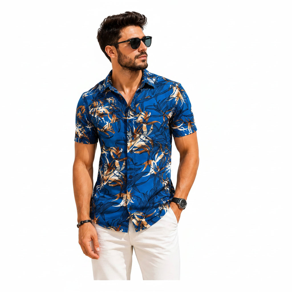 Kit 3 Camisas Masculinas Manga Curta Estampadas Casual Premium By For Man