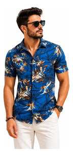 Kit 3 Camisas Masculinas Manga Curta Estampadas Casual Premium By For Man