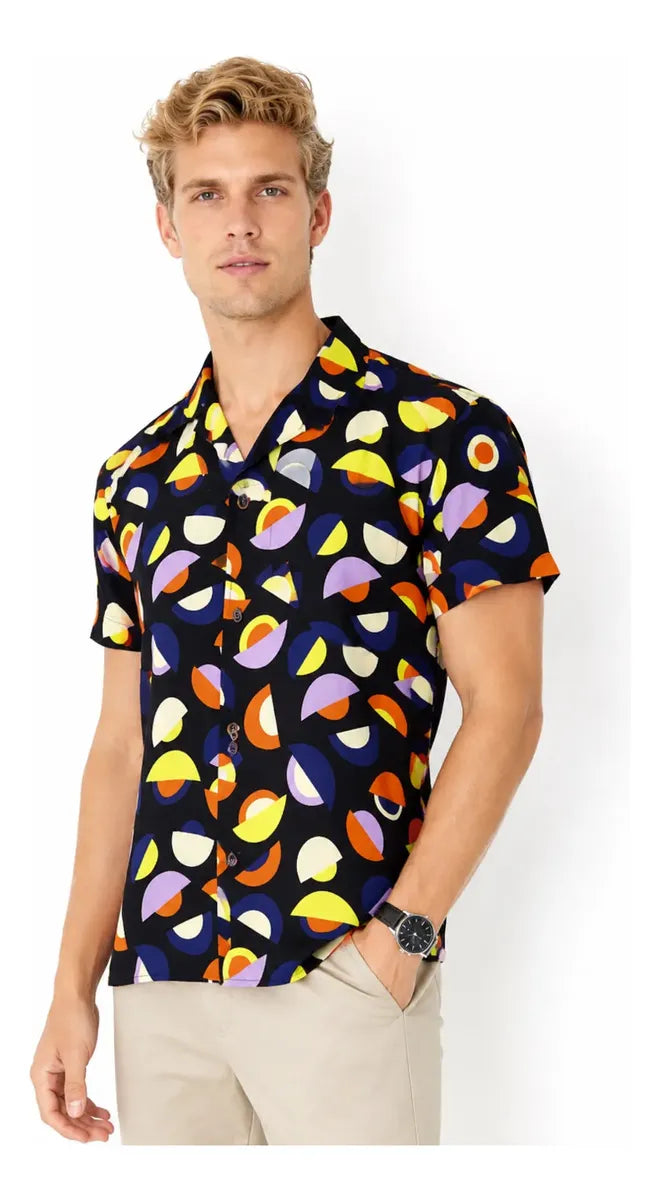 Kit 3 Camisas Masculinas Manga Curta Estampadas Casual Premium By For Man