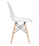 Cadeira Charles Eames Com Base de Madeira Palito