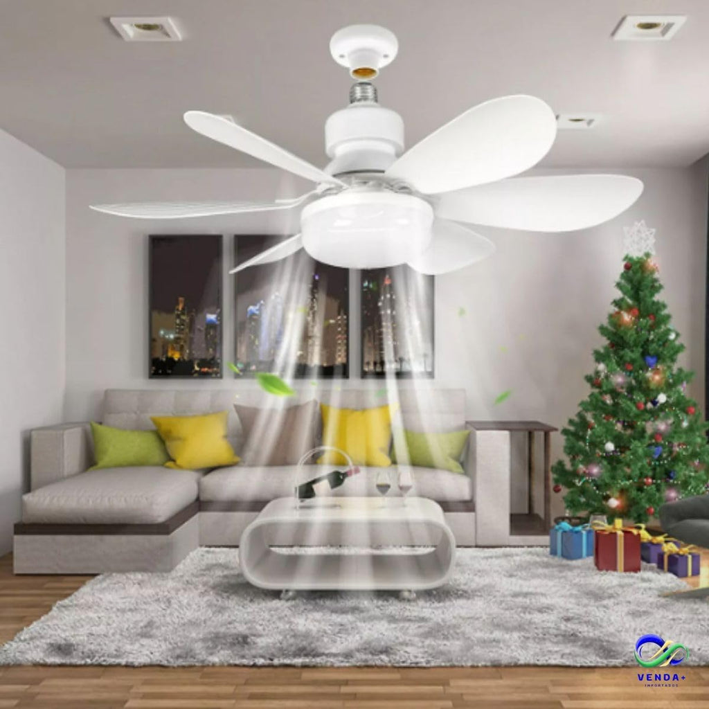 
Ventilador De Teto Com Luz LED, 6 Hélices, Controle Remoto, Bivolt 110V‑220V, Ideal Para Pequenos Espaços, Design Moderno E Silencioso

