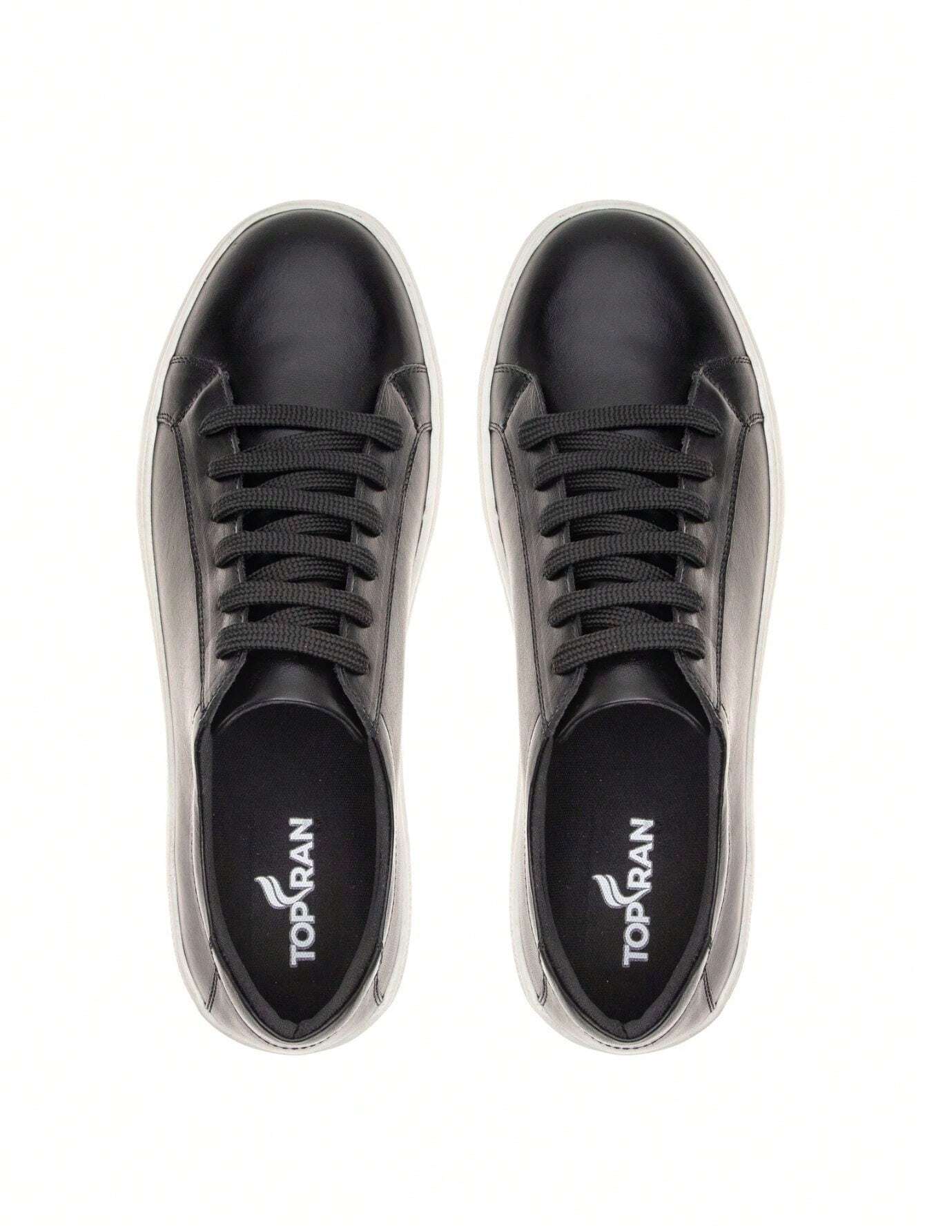 Tênis Casual Masculino de Couro Premium Italiano Solado Antiderrapante