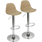 Kit 2 Banquetas Giratória Regulável Base Giratória Cromada