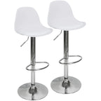 Kit 2 Banquetas Giratória Regulável Base Giratória Cromada