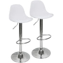 Kit 2 Banquetas Giratória Regulável Base Giratória Cromada