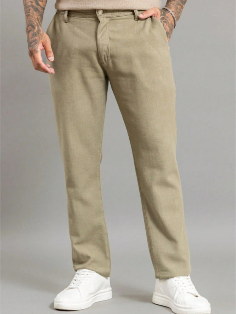 Calça Esporte Fino Masculina Casual Com Linho