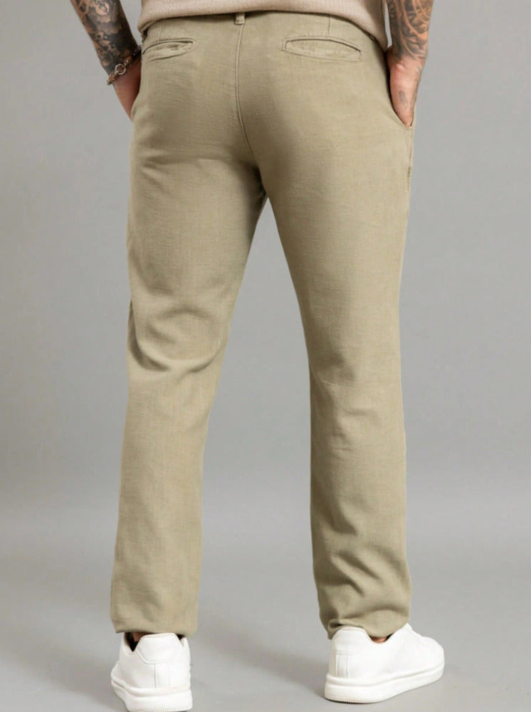 Calça Esporte Fino Masculina Casual Com Linho