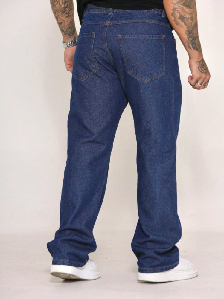 Calça Jeans Larga Masculino Oversize Sem Elastano