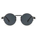 Adote o visual ousado com estes óculos de sol retro estilo punk: armação metálica redonda colorida, lentes acrílicas com proteção UV400 — perfeito para mulheres que querem estilo e proteção ao ar livre