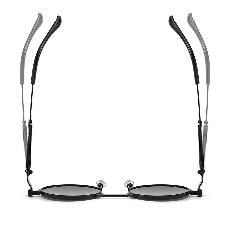 Adote o visual ousado com estes óculos de sol retro estilo punk: armação metálica redonda colorida, lentes acrílicas com proteção UV400 — perfeito para mulheres que querem estilo e proteção ao ar livre