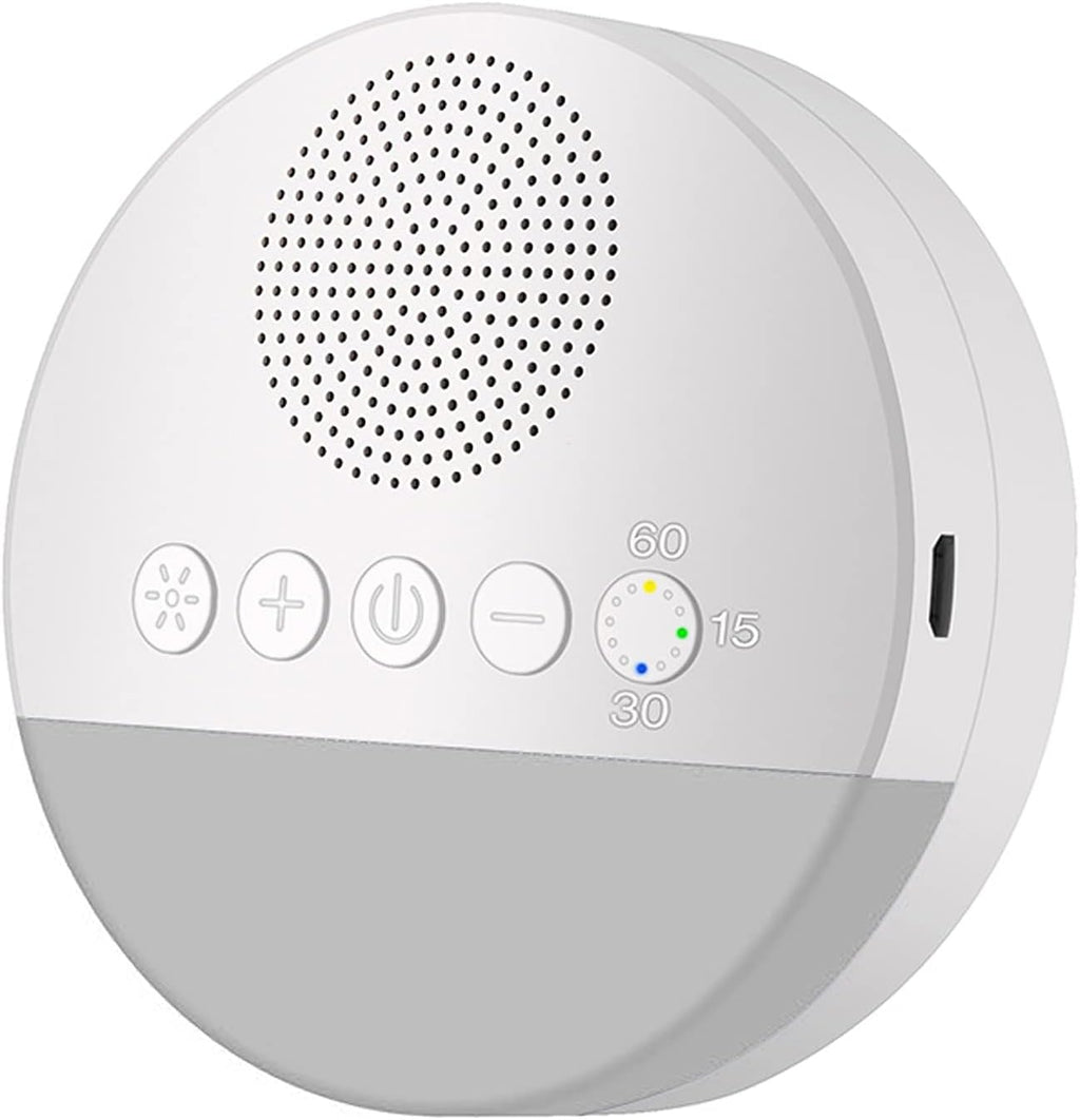 Aparelho de Som Ruído, Este aparelho de som com ruído branco e luz de respiração oferece uma solução eficaz para promover noites tranquilas e melhorar a concentração durante o dia. Com seis opções de sons suaves — chuva, floresta, ondas, fluxo, canção de ninar e ruído branco —, cria um ambiente propício para relaxamento, sono e foco em atividades como trabalho e estudo. Inspirado no som do útero materno, é especialmente indicado para acalmar bebês chorosos, proporcionando maior conforto e descanso. Também é