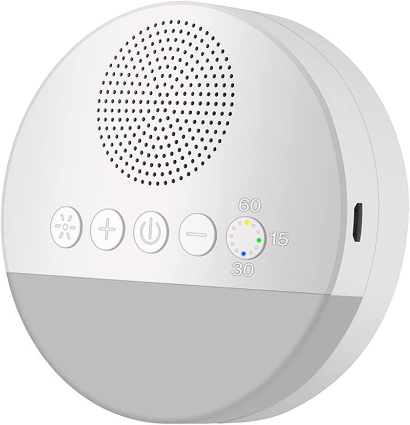Aparelho de Som Ruído, Este aparelho de som com ruído branco e luz de respiração oferece uma solução eficaz para promover noites tranquilas e melhorar a concentração durante o dia. Com seis opções de sons suaves — chuva, floresta, ondas, fluxo, canção de ninar e ruído branco —, cria um ambiente propício para relaxamento, sono e foco em atividades como trabalho e estudo. Inspirado no som do útero materno, é especialmente indicado para acalmar bebês chorosos, proporcionando maior conforto e descanso. Também é