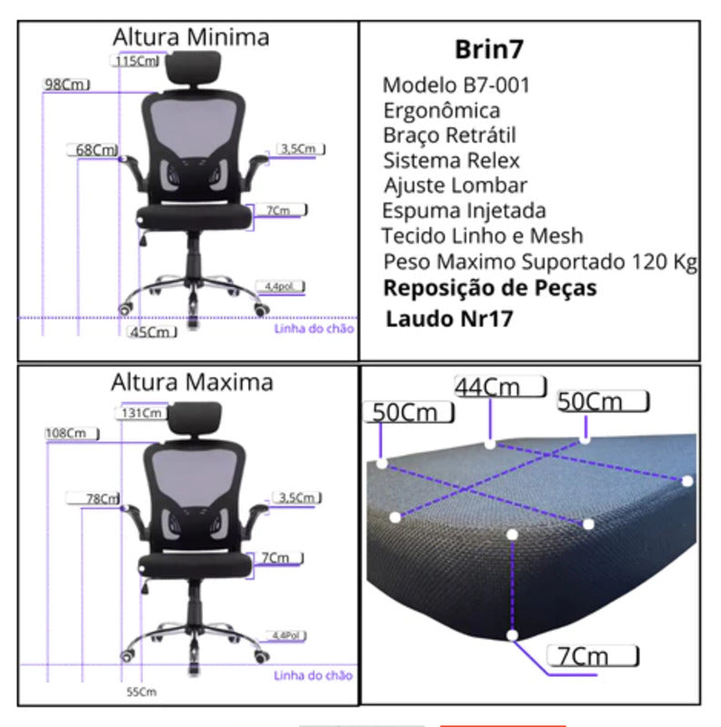 Cadeira de Escritório Ergonômica, oferece suporte lombar ajustável e regulagem de altura para garantir conforto personalizado durante longas horas de uso. Seu assento giratório e estofado em Mesh proporcionam ventilação e mobilidade, ideal para gamers e profissionais que buscam desempenho aliado à saúde postural. O design preto moderno combina funcionalidade e estilo, tornando-a uma escolha eficiente para ambientes de trabalho e jogos.