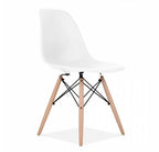 Cadeira Charles Eames com Base de Madeira Palito, combina design icônico e funcionalidade. Sua estrutura em madeira oferece resistência e durabilidade, enquanto o assento ergonômico proporciona conforto para uso prolongado. Ideal para ambientes residenciais ou comerciais que valorizam estilo e qualidade.