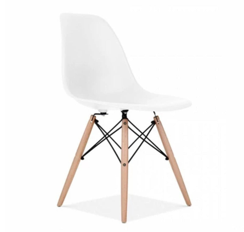 Cadeira Charles Eames com Base de Madeira Palito, combina design icônico e funcionalidade. Sua estrutura em madeira oferece resistência e durabilidade, enquanto o assento ergonômico proporciona conforto para uso prolongado. Ideal para ambientes residenciais ou comerciais que valorizam estilo e qualidade.