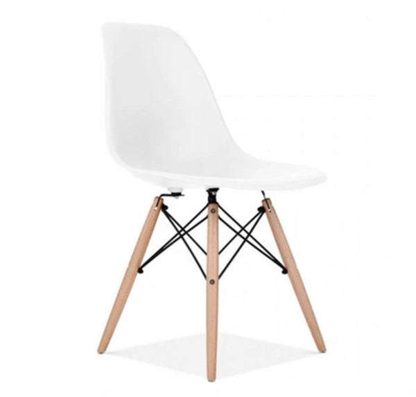 Cadeira Charles Eames com Base de Madeira Palito, combina design icônico e funcionalidade. Sua estrutura em madeira oferece resistência e durabilidade, enquanto o assento ergonômico proporciona conforto para uso prolongado. Ideal para ambientes residenciais ou comerciais que valorizam estilo e qualidade.
