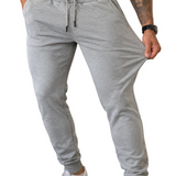 Calça de Moletom Masculina Slim Fit com Cordão e Bolsos