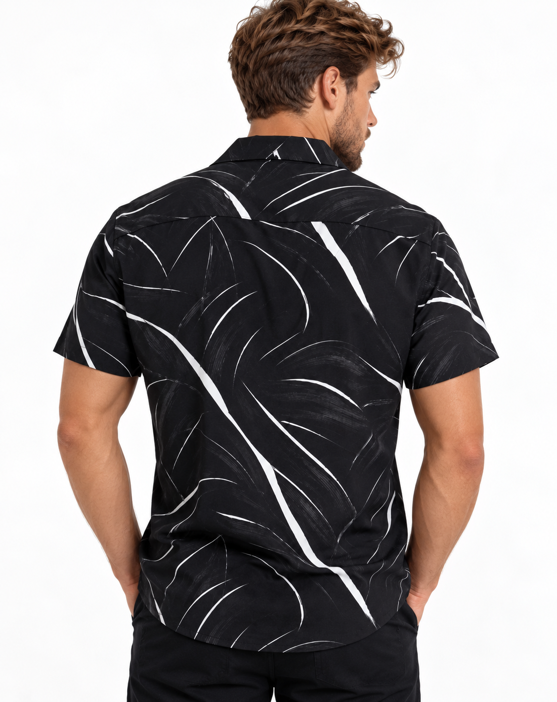 Camisa Masculina Manga Curta Estampada