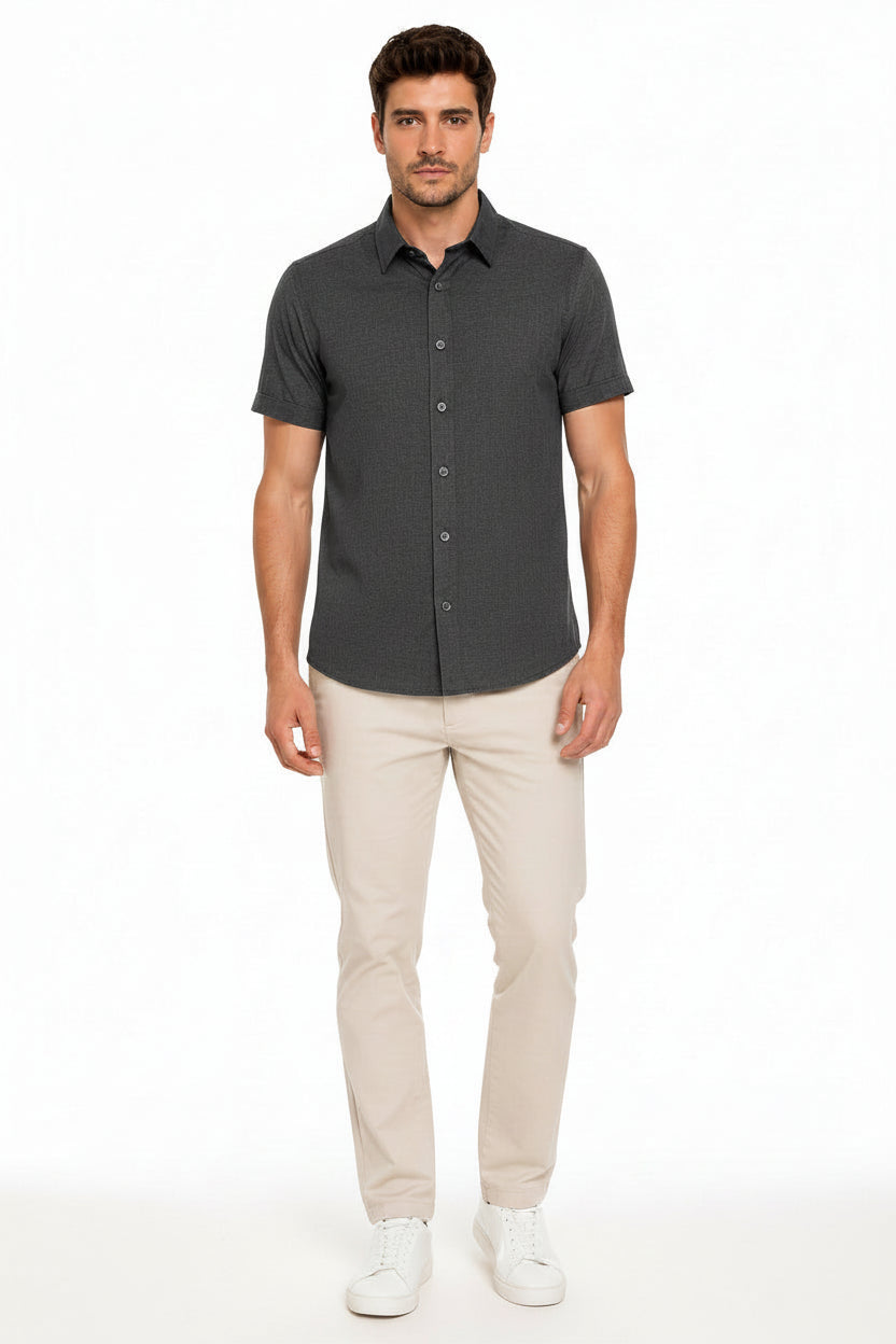 Camisa Masculina Manga Curta Tibete By For Man – Elegância e Conforto para Todas as Ocasiões