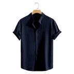 Camisa Masculina Verão em Poliéster Leve, Design Casual Solto e Confortável, Ideal para Passeios e Praia, Marca WHWR de Qualidade, Compre Já
