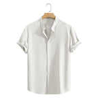 Camisa Masculina Verão em Poliéster Leve, Design Casual Solto e Confortável, Ideal para Passeios e Praia, Marca WHWR de Qualidade, Compre Já
